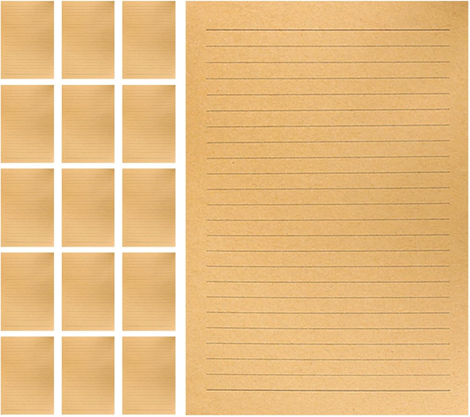 SHINEOFI Vintage Lined Letter Writing Paper A5 Kraft Stationery Paper Retro Lined Sheets 50 Sheets Per Pack for Vintage Letters and Creative Writing