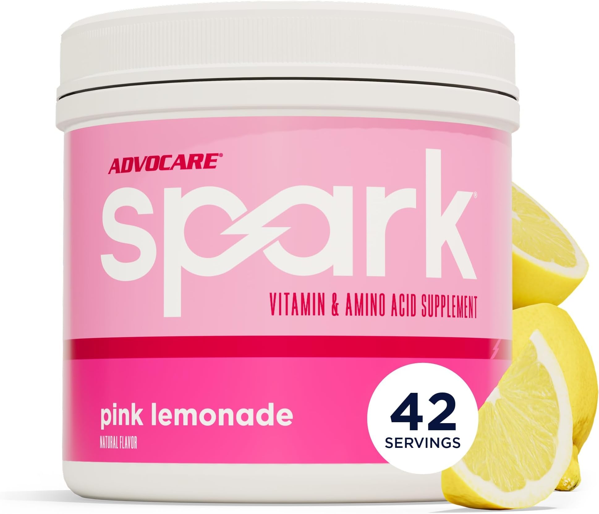 Spark - Energy Drink Mix - Vitamin & Amino Acid Supplement - Supports Energy & Focus - Portable Immune Support - Sugar-Free - Pink Lemonade (10.5 oz)