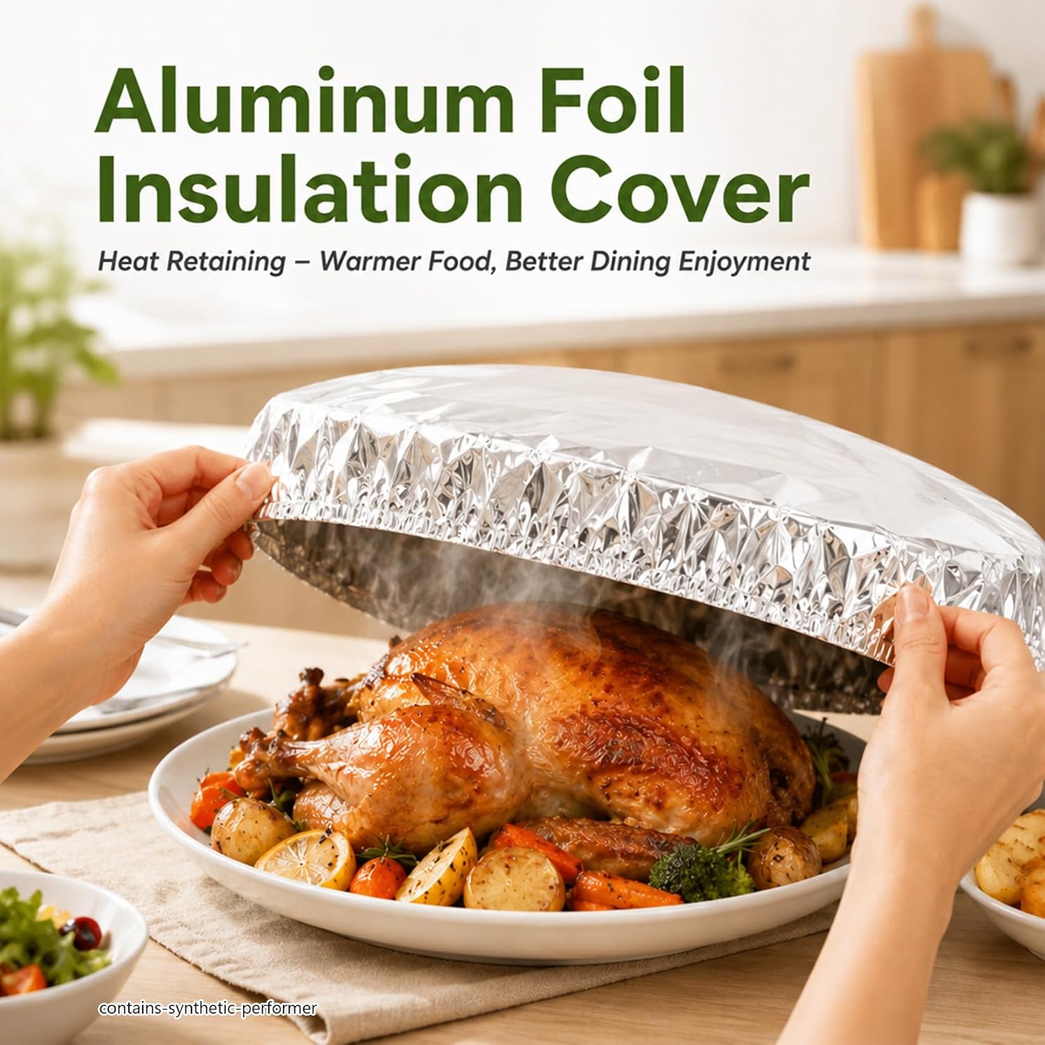 MAQIHAN 20 Aluminum Foil Food Covers - Large Reusable Insulation Bowl Cover