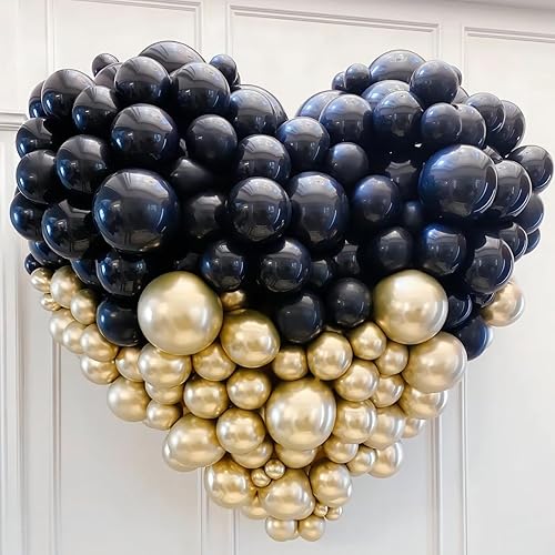 Miniatura 7 de Paquete de 150 globos metálicos dorados de diferentes tamaños, 18, 12, 10, 5 pulgadas, kit de arco de guirnalda de globos para cumpleaños,