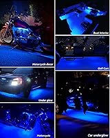Vista 5 de Tiras de Luces LED de 12V de 12" Conectables, Tiras de Luces LED Azules para Autos, Motocicletas, Carrito de Golf, Barco, Marino, Impermeables, Tira
