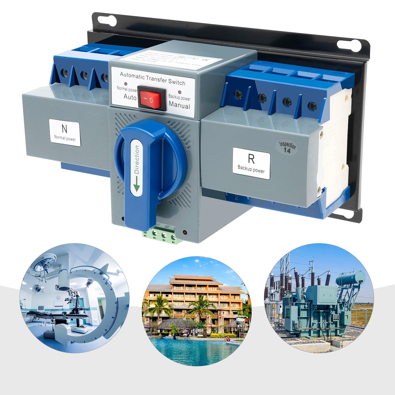 Automatischer Notstrom Umschalter 6A-63A, CB-Ebene zertifiziert, für Aufzüge und Überwachungssysteme