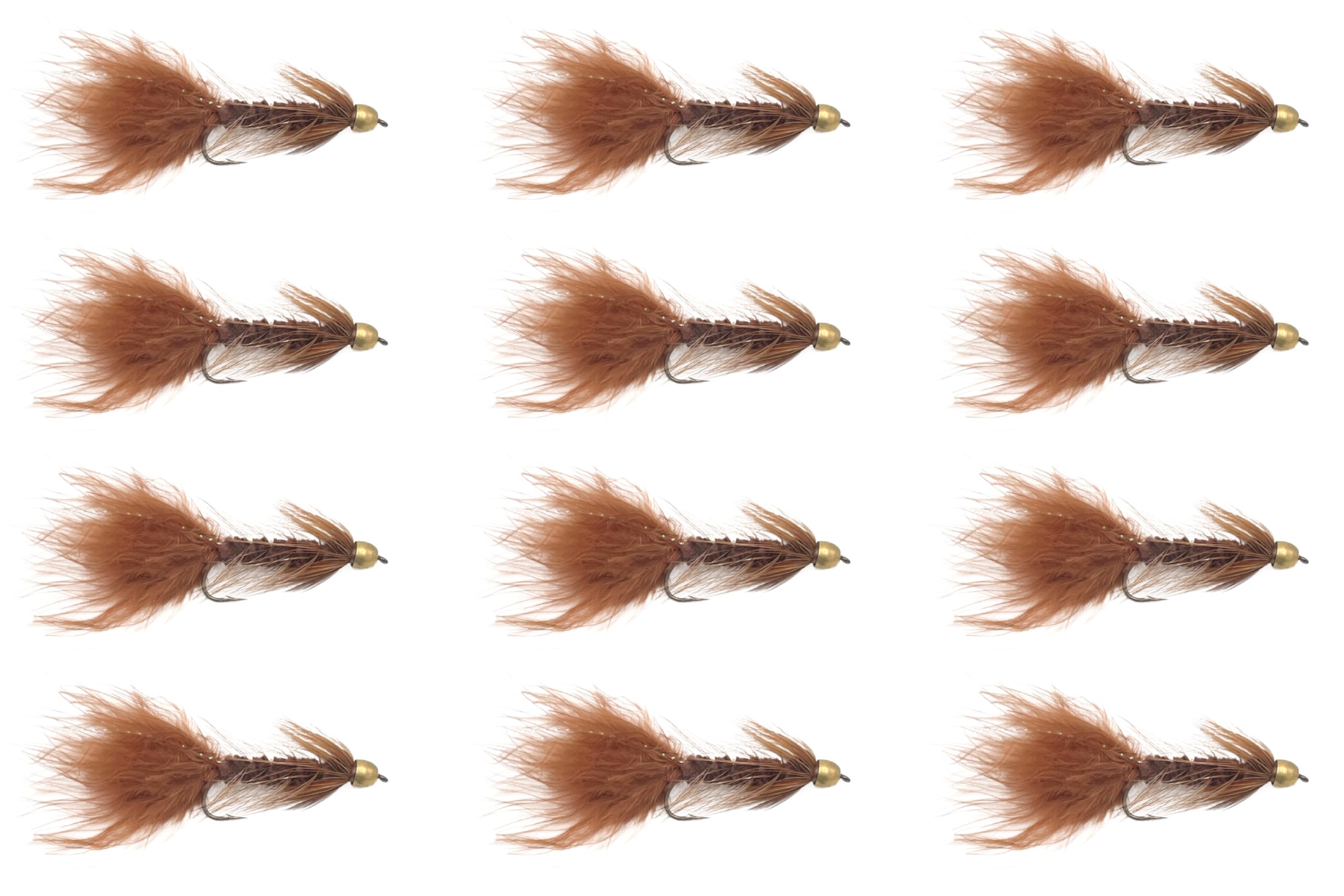 Feeder Creek Fly Fishing Flies | 12pc Woolly Bugger | Trout Flies | Bass Flies | Flies for Fly Fishing | Streamer Flies | Fly Fishing Assortment