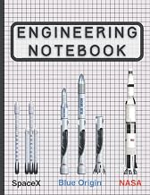 SpaceX Blue Origin Nasa Rockets Engineering Notebook: Graph Paper, Quad Ruled,120 Sheets, Work Home School Lab Supplies for Engineers Designers Architects v14