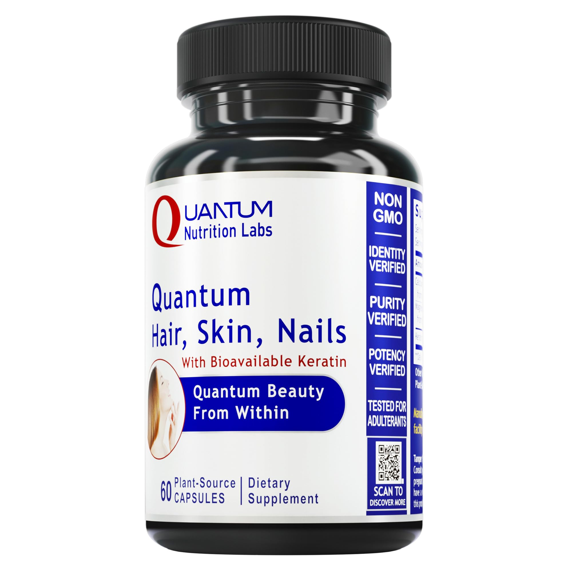 Quantum Nutrition Labs Hair Skin and Nails - 60 Vegetarian Capsules
