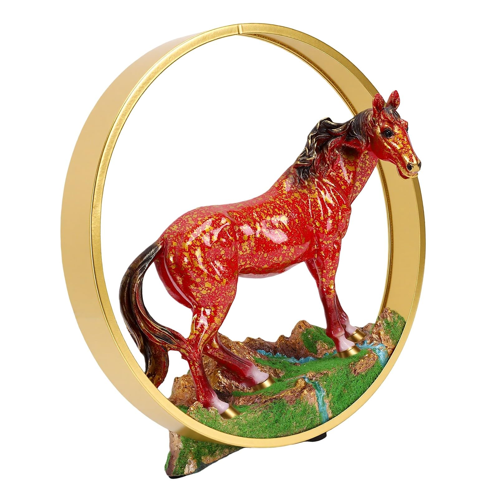 Ejoyous Figura Konia Dekoracyjna z żywicy 29,5 Cm Nowoczesne Biuro Domowe