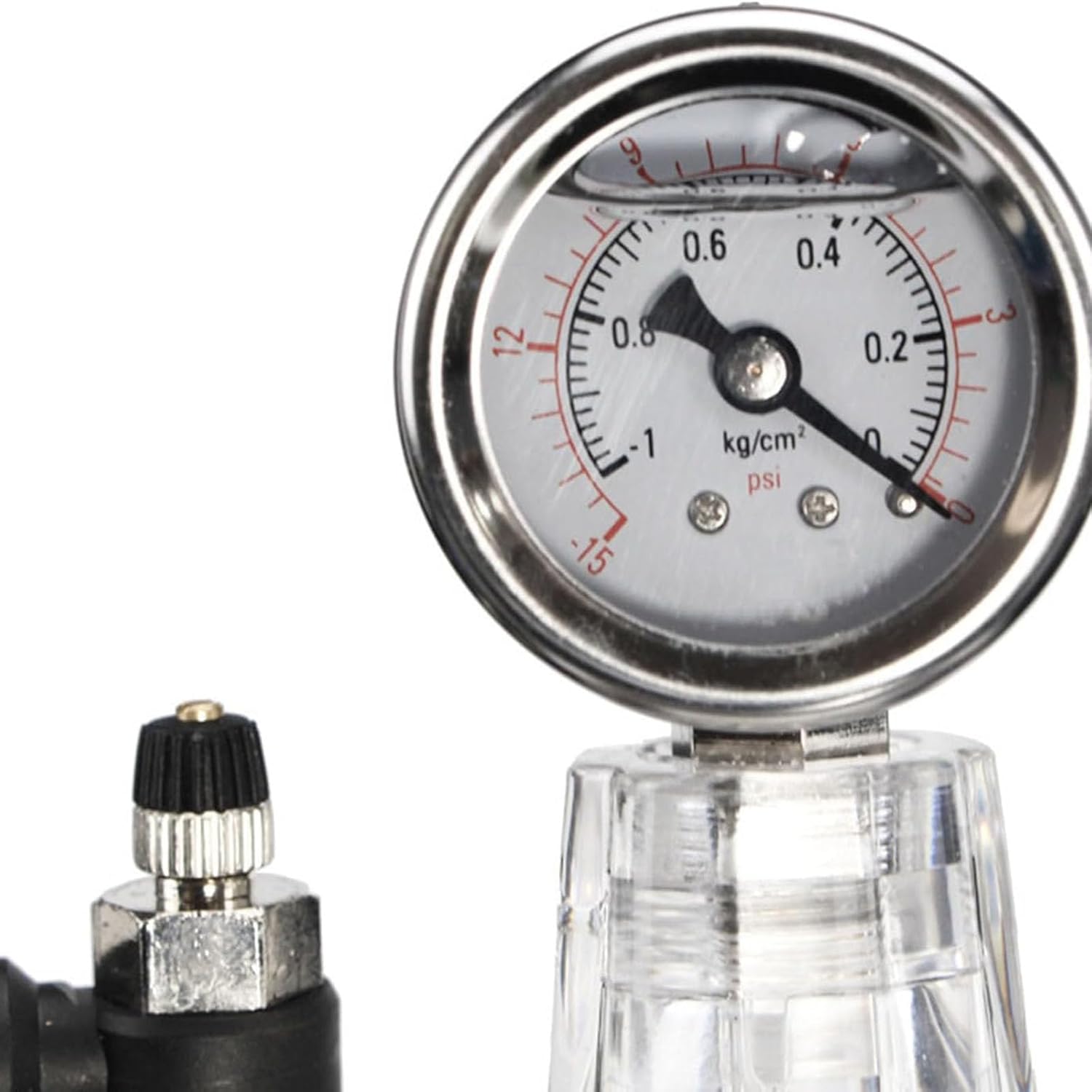 Vacuum Desiccator, 250mm Acrylic Clear Vacuum Chamber, with Double Valves, Pressure Gauge, Polycarbonate Plastic Sealed Jar for Storage
