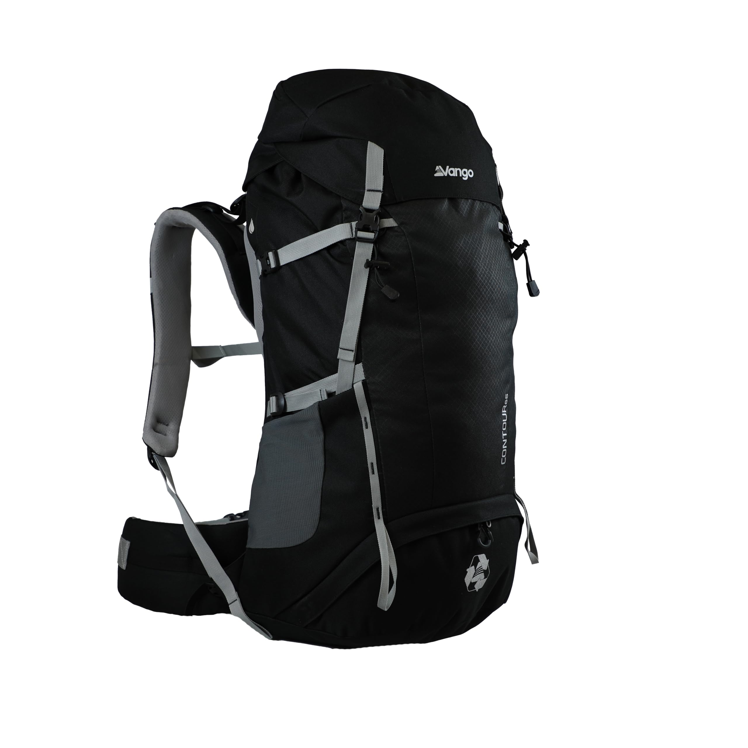 Vango Contour - Mochila de senderismo (65 l), color negro, Negro, Talla única
