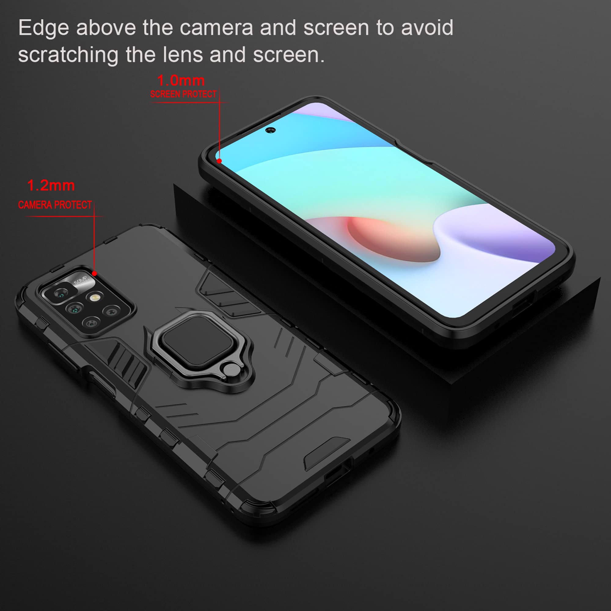 Per Xiaomi Redmi 10 Custodia Lente Scorrevole Prot Armatura Custodia Per Telefono Per Xiomi Redmi 10 Redmy 10 Redmi10 4g Supporto Magnetico Anello Di Copertura