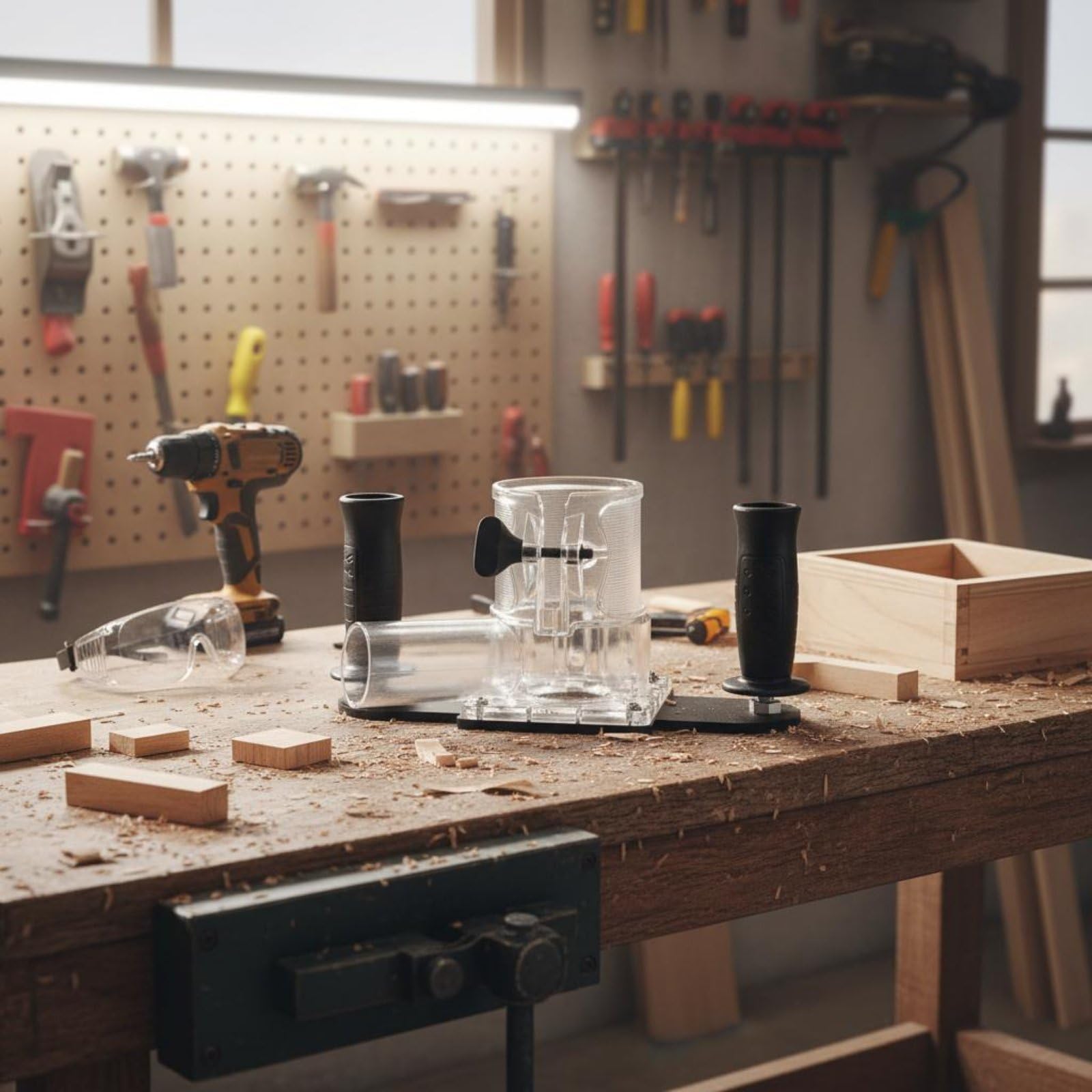 kowaku Supporto Fresatrice Base Router Piastra, Aspirazione Con Manico Singolo