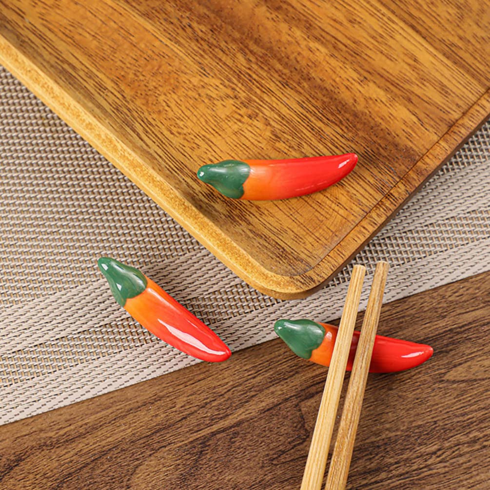 Générique Lot de 6 Supports de Baguettes en céramique en Forme de poivron, Support de Baguettes, Design végétal, présentoir de Plateaux de Baguettes