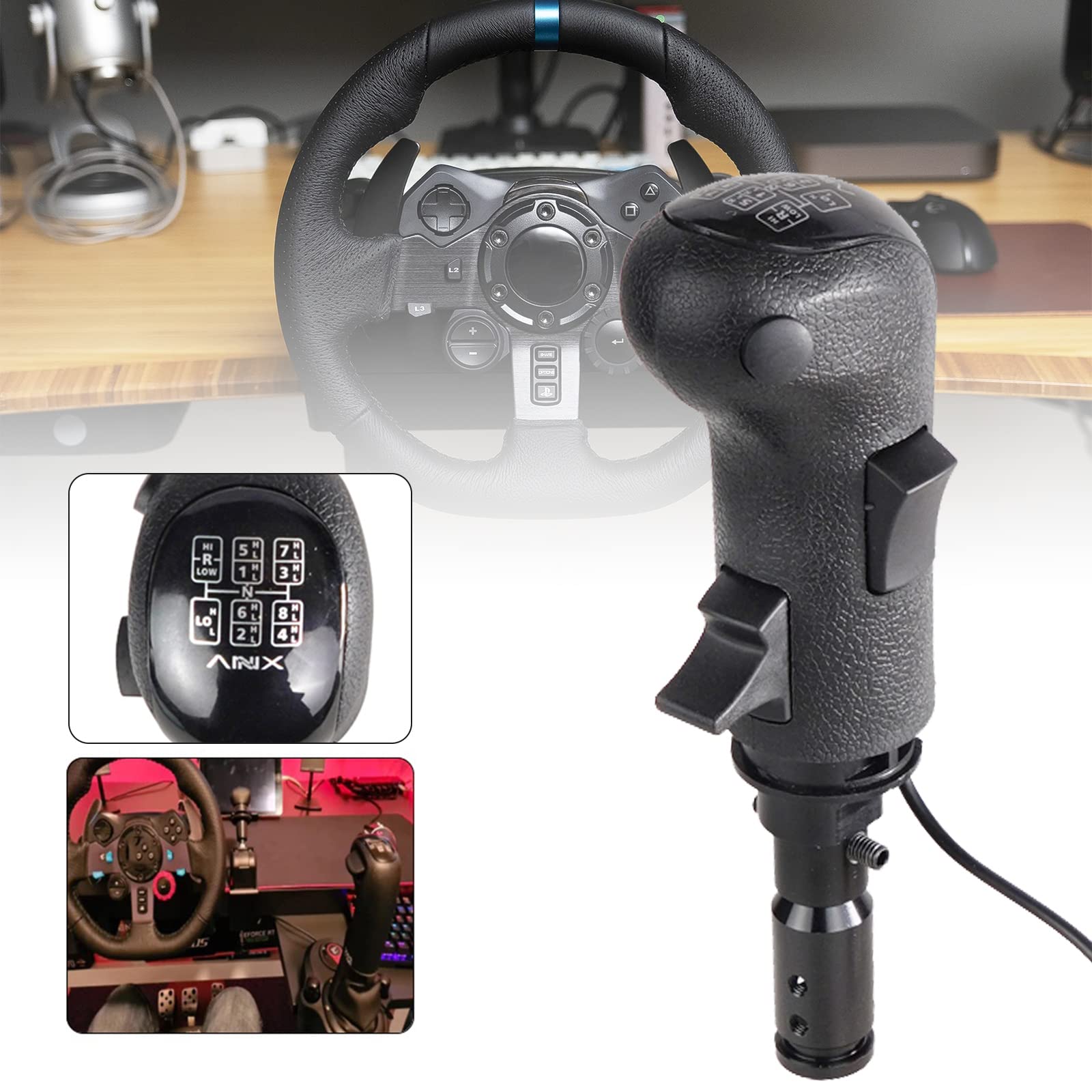 Neuer PC USB Gear Simulator Schaltknauf für Logitech G923 G29 G27 G25 TH8A