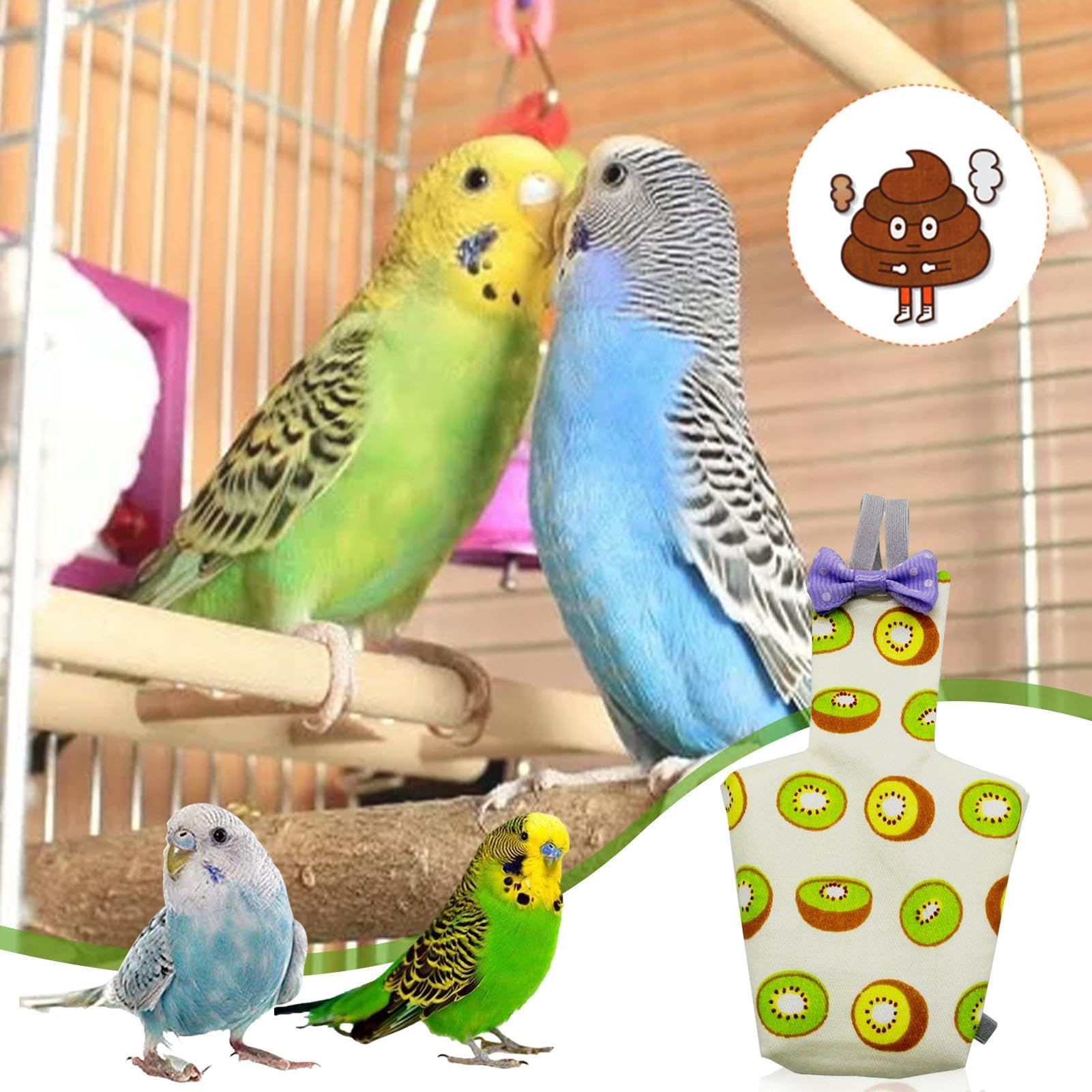 Pañal de loro, traje de vuelo, almohadilla para orina de pájaro, pañal de cacatúa, pañal ajustable para pájaros, pañal protector impermeable, pañales para pájaros, traje de vuelo para periquitos y