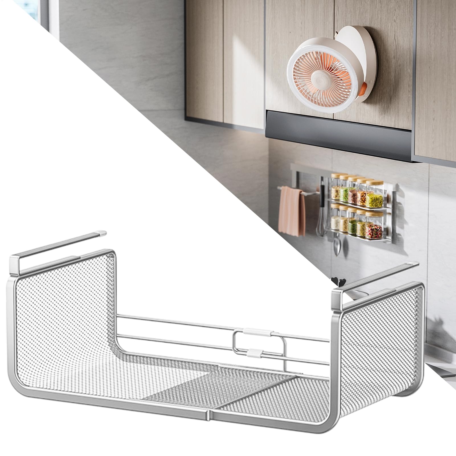 Estante Bajo Armario Organizador Multifuncional Expandible Ahorraespacio | Organizador Colgante Bajo Estante Para Cocina, Baño, Estudio, Armario, Condimentos, Conservas, Vajilla