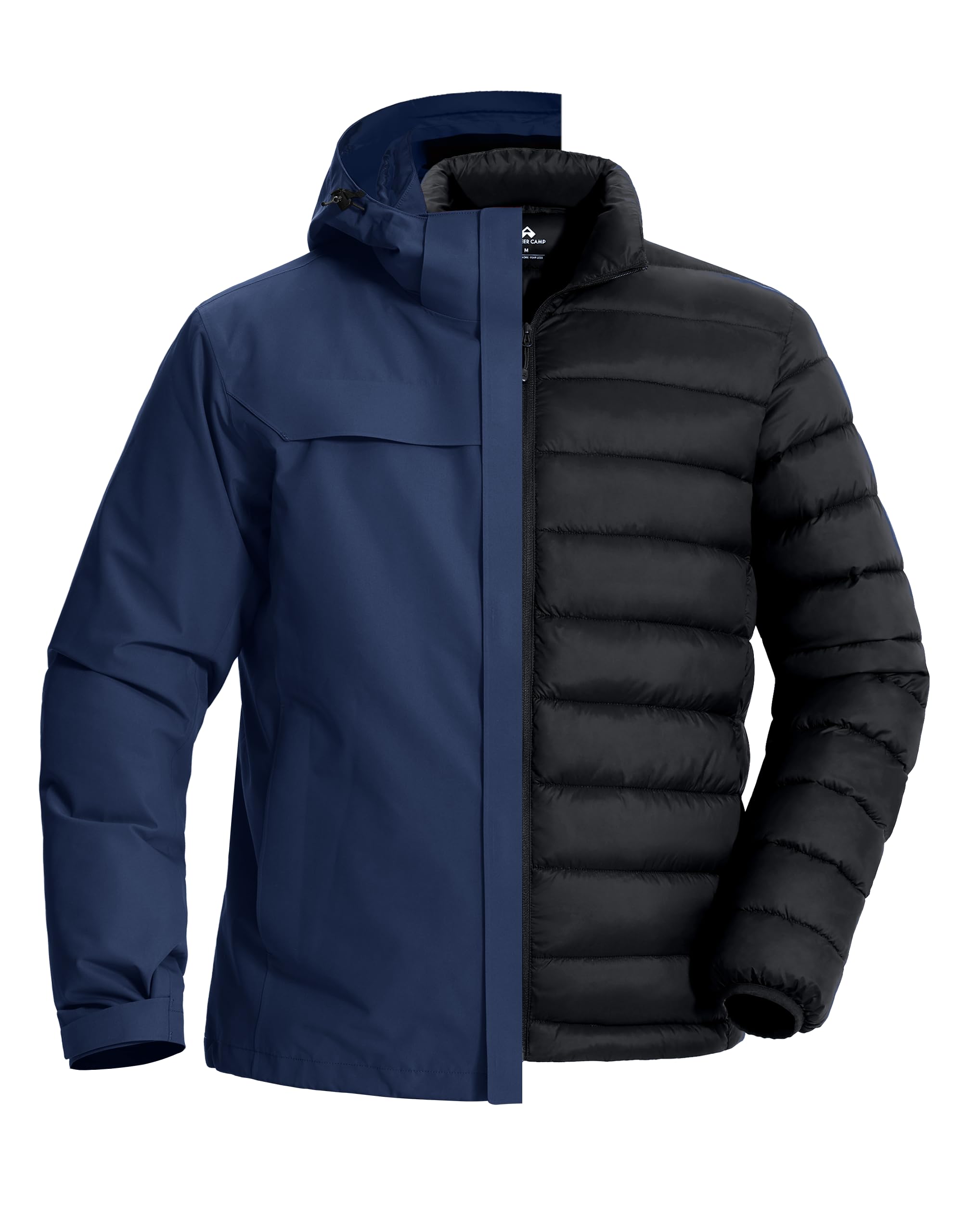 Pioneer Camp Winterjacke Skijacke Daunenjacke Herren Snowboardjacke 3 in1 Jacke Herren Ski Jacken Herren Funktionsjacke