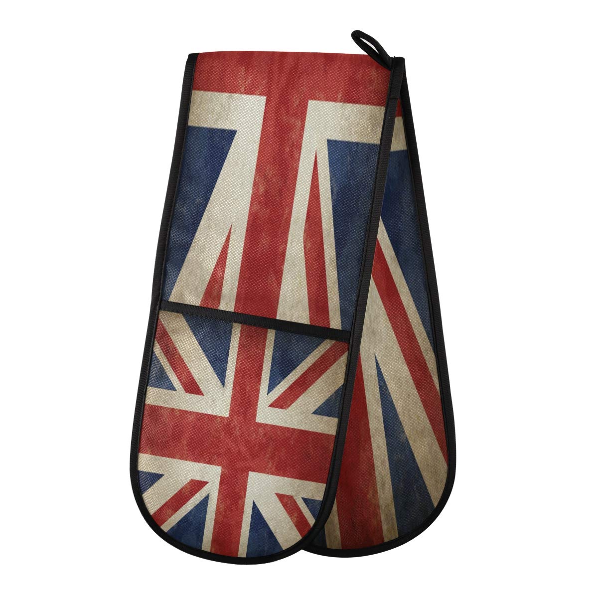 Auuxva Multicolor Bigjoke Double Oven Mitt Quilted Cotton，England Britain Flag Uk Kitcken Oven Gloves Heat Resistant For Grilling Cooking Bbq Hots And Pans