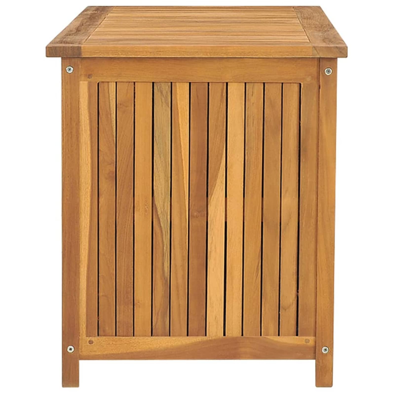 Baúl de jardín Madera Maciza de Teca 114x50x58 cm, Arcon Exterior, Arcones para Patio, Baul Almacenamiento Exterior, Baúl para Terraza