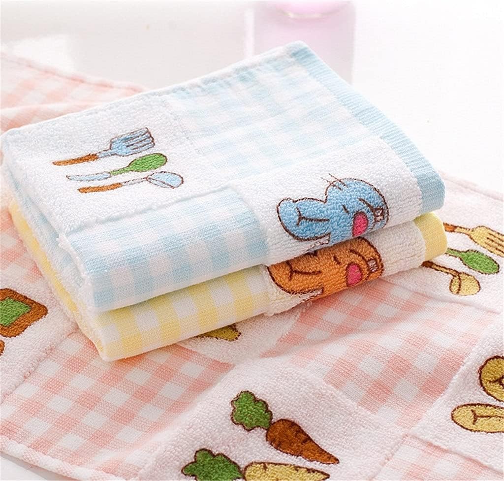 3pcs 25x50cm Printing Radish Rabbit Cotton Child Towel Hand Towel Home Cleaning Face for for Kids