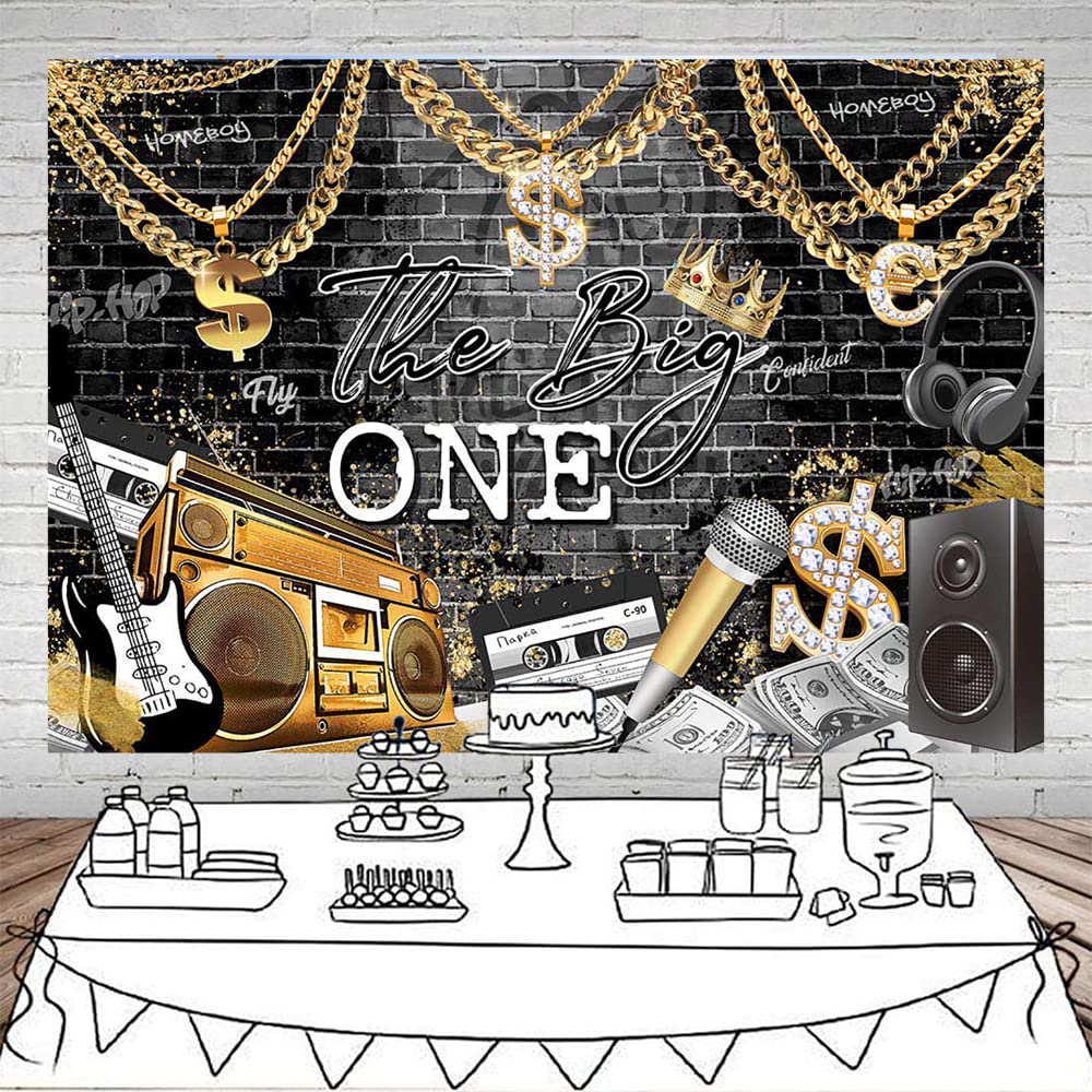 \"Our Smalls Is Getting Biggie\" Banner – Glitzer-Deko Für 1. Geburtstag & Hip-Hop-Party