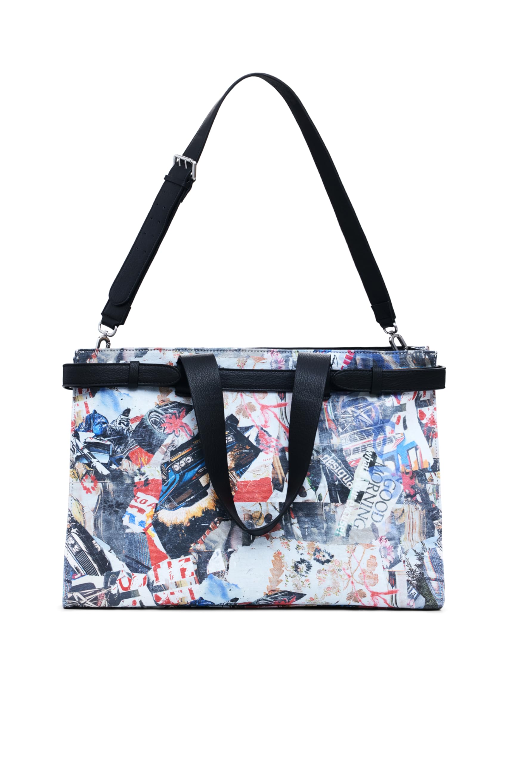 Desigual Schultertasche Umhängetasche Mickey Collage Hobart Shoulder Bag Tutti Fruti bunt