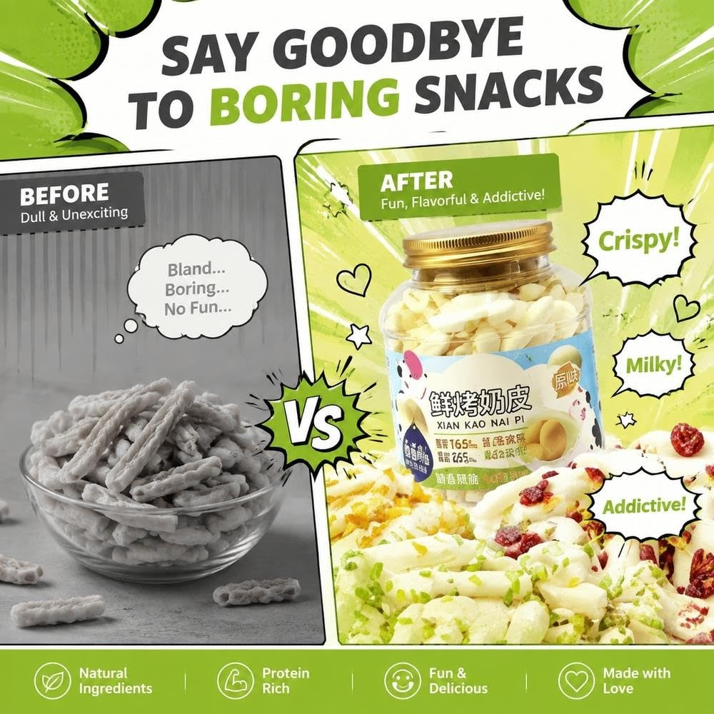 Świeżo pieczone chipsy mleczne o smaku kiwi 108g, chrupiąca pieczona