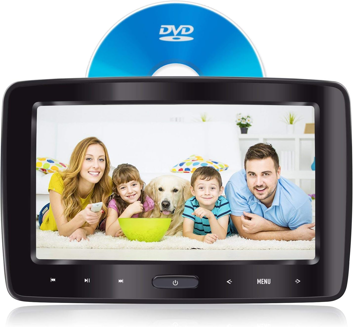 Headrest DVD Player for Car Can Use Both in Car or at Home as DVD Player eRapta Second Generation
