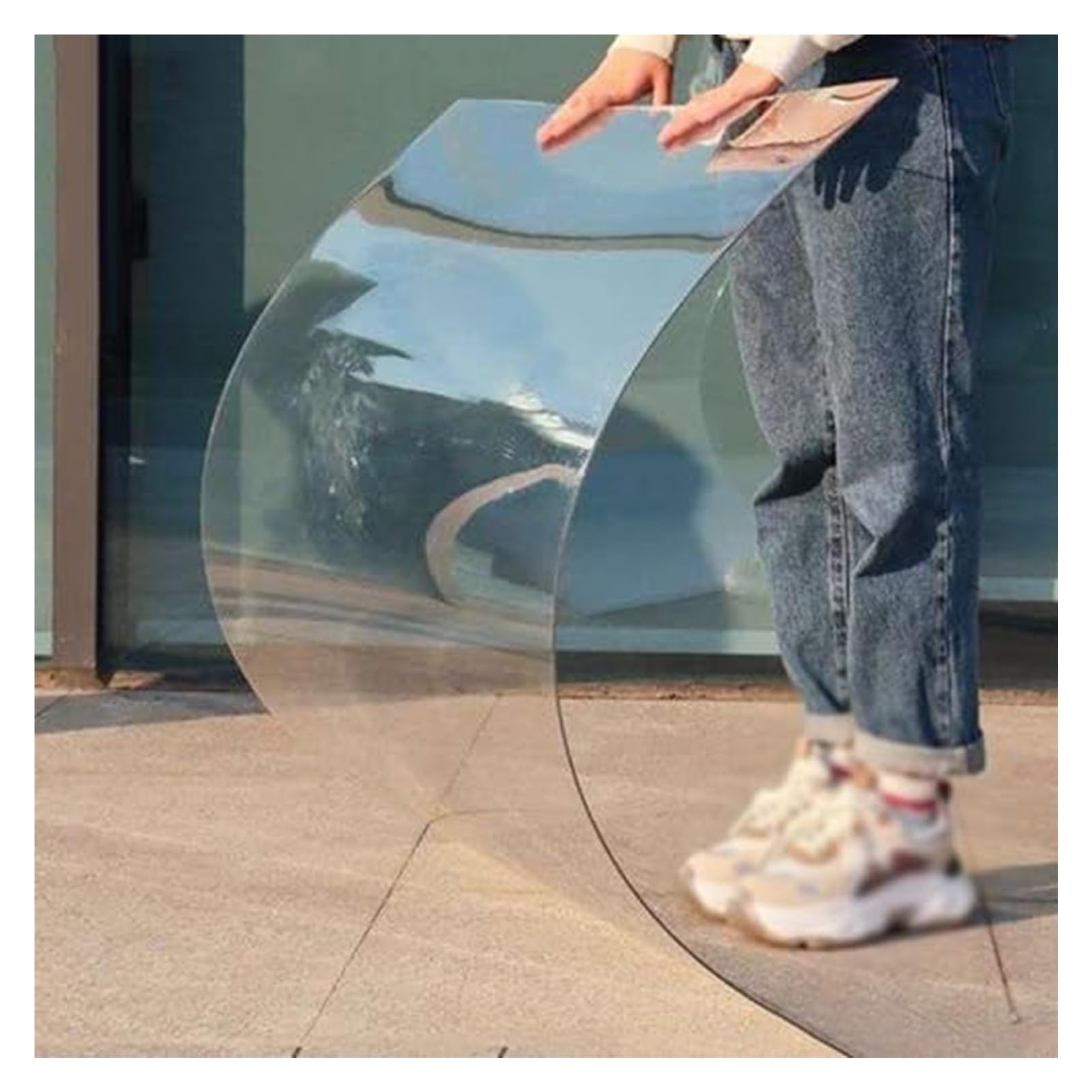 Placas de Policarbonato Transparente, Hoja Metacrilato PC Placa, Protección UV Paneles de Techo Transparente for Invernaderos Jardines Garaje(1x8m/3.28x26.24ft)