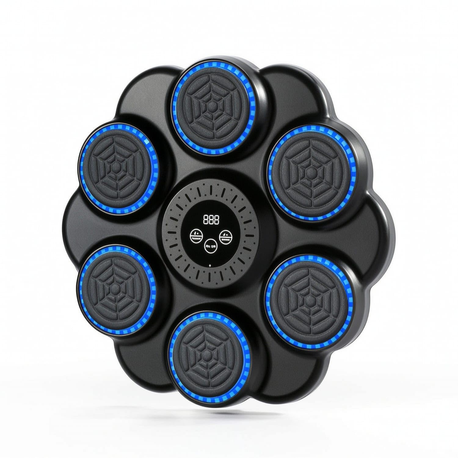 Height-Adjustable Music Boxing Machine Bluetooth Wall Boxing Target with Lights Smart Music Punching Machine Light-up for Beginners, Adults, Teens, Home Gym, Bedroom, Garage, Black, Adults-image-43