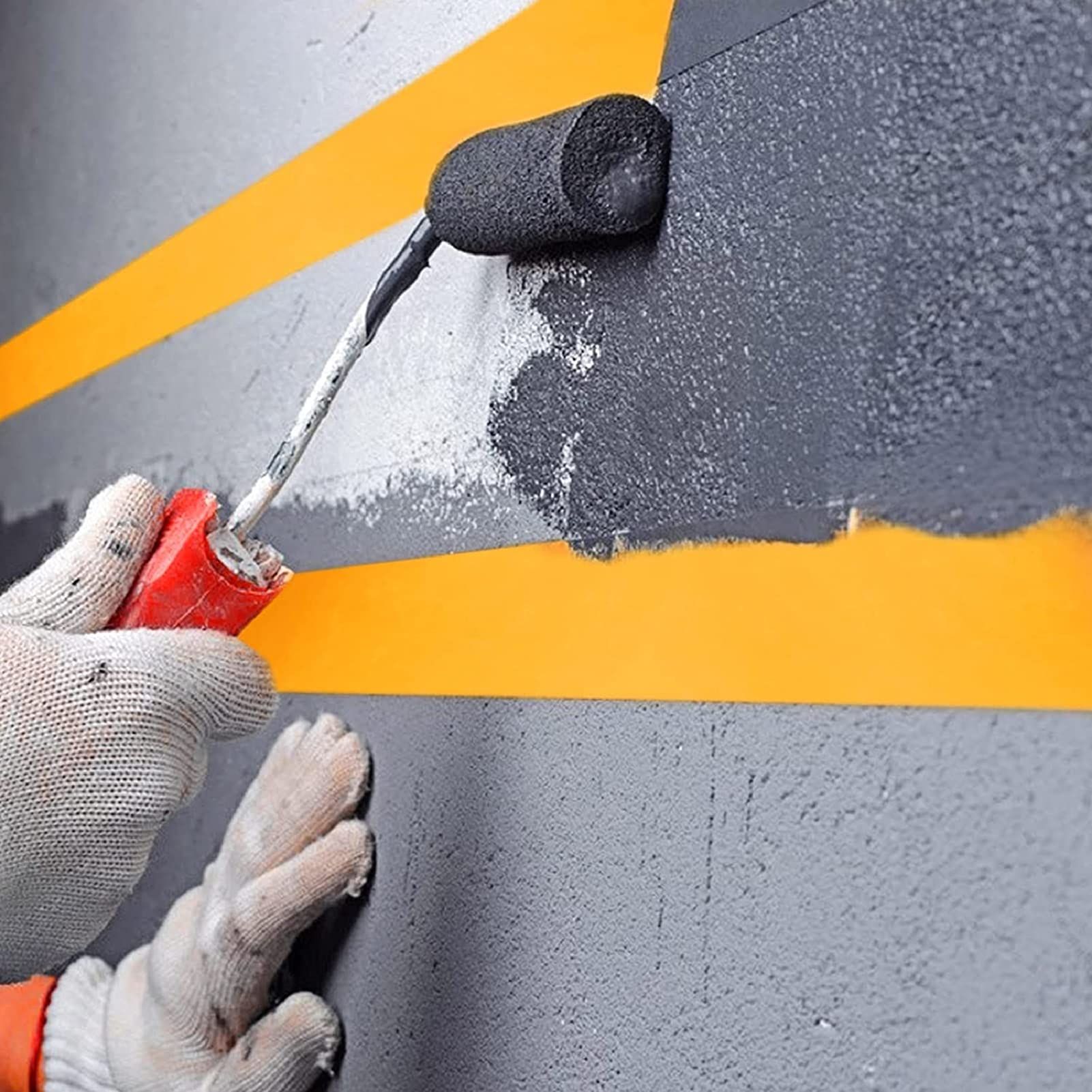 12 rollos de cinta adhesiva de pintor de 50 mm dorada, cinta adhesiva extraíble, no deja residuos para decoración de automóviles, pintura sin disolventes