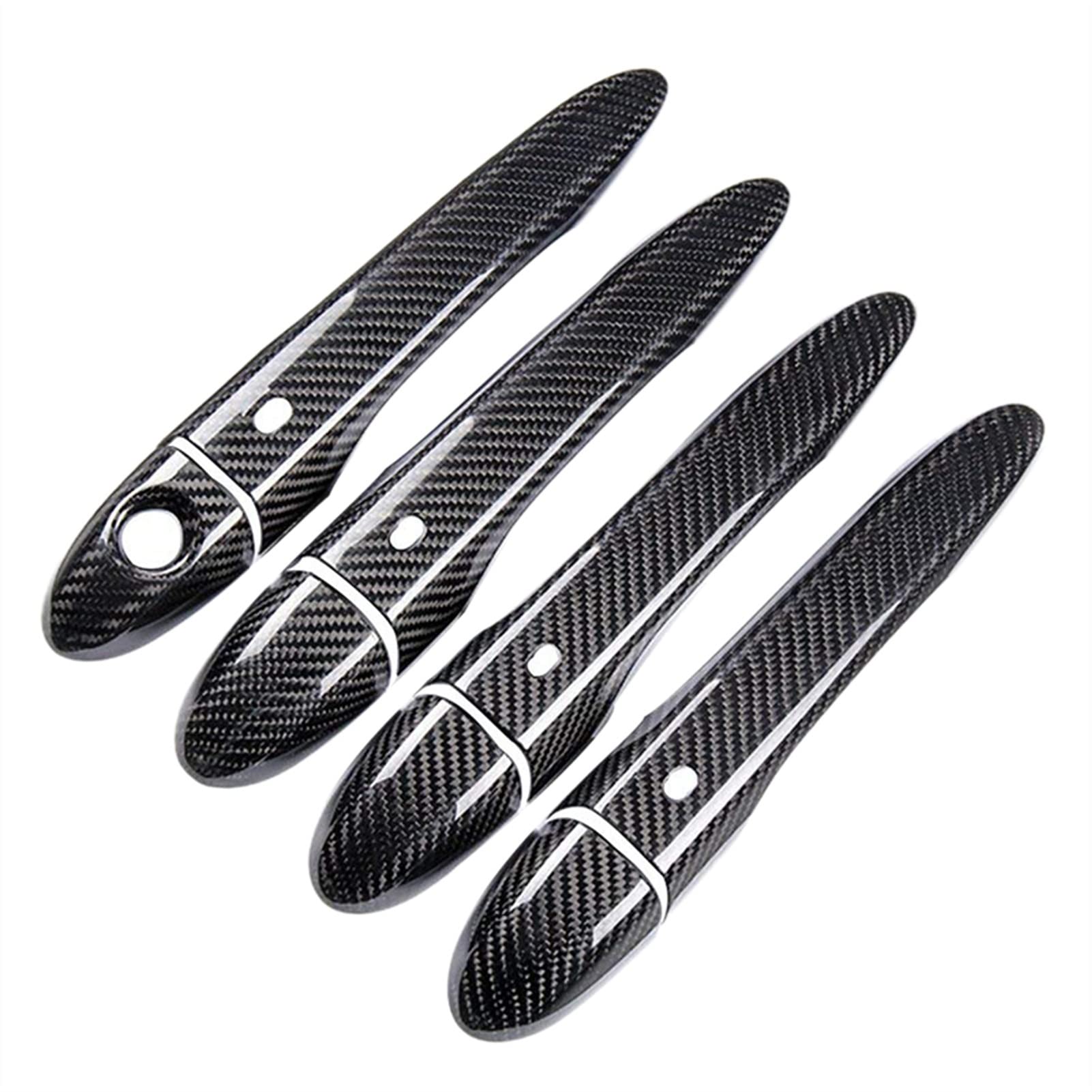 FANGZIQQ for Maserati G&hibli 2014-2018 Quattroporte 2013-2017 Carbon Fiber Outer Door Handle Cover Trim Decoration Car Inner Door Handle