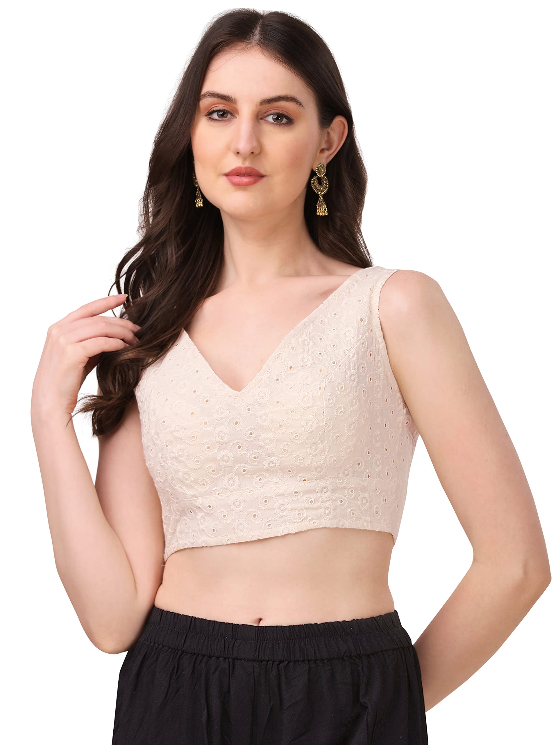 Women Cotton Sleeveless Blouse-image-23