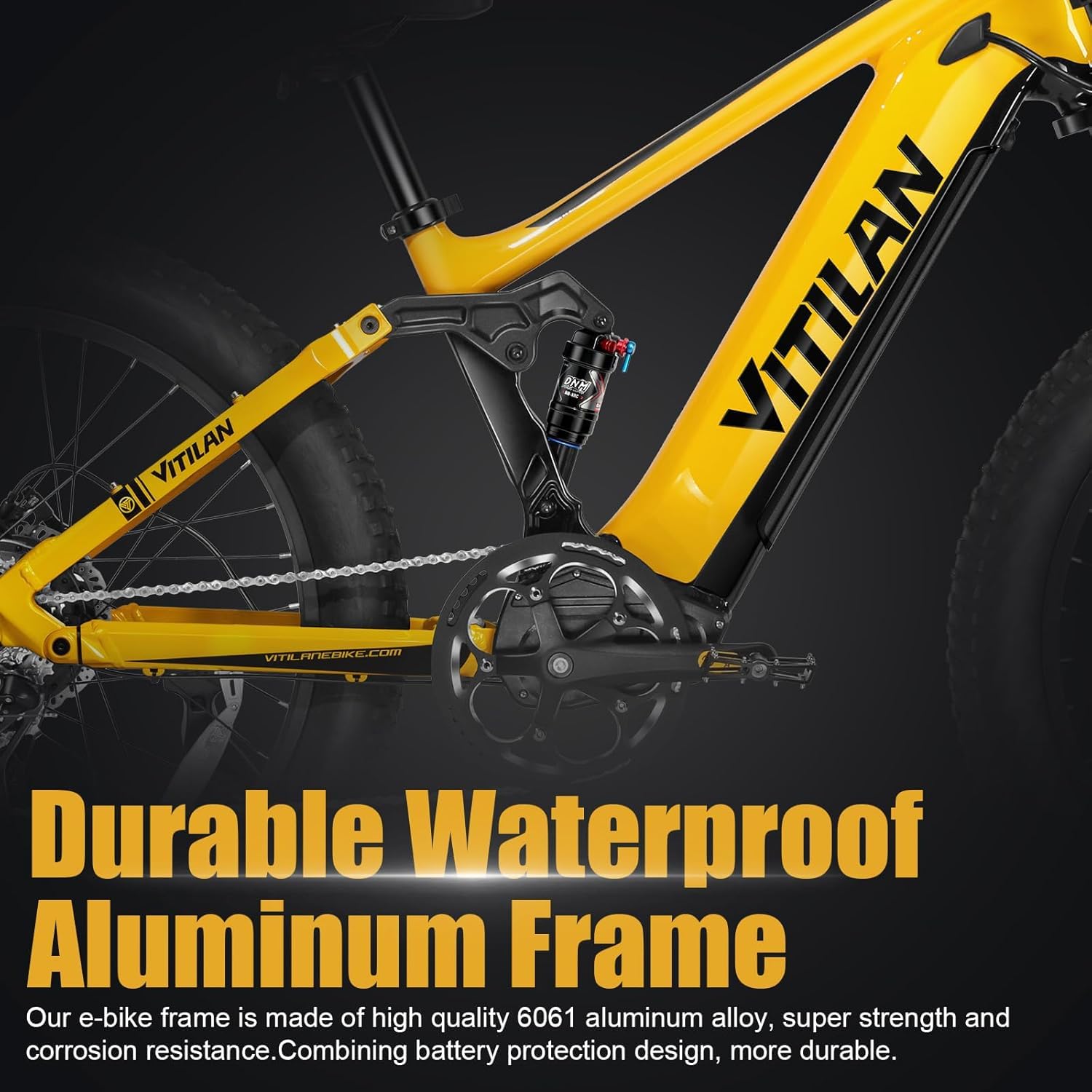 VITILAN T7 Pro Bici Elettrica per Adulti, Ebike a Lunga Autonomia 52V 20Ah, Bicicletta Elettrica da 26", Sospensioni Complete e Freni a Disco Idraulici, Telaio in Alluminio Impermeabile