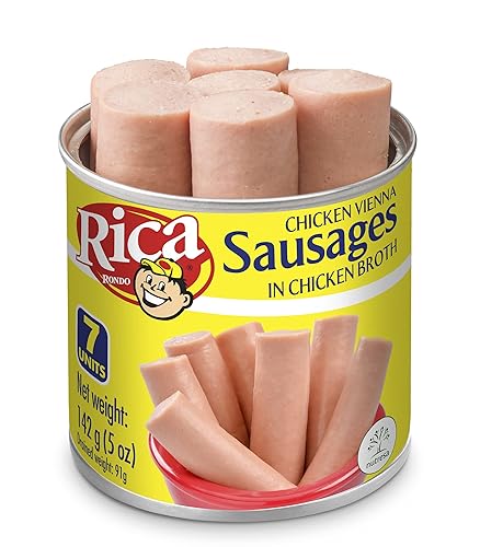 Miniatura 2 de RICA Rondo Chicken Vienna Salchicha lata de 5 onzas, lista para comer, sabor original, (paquete de 6)