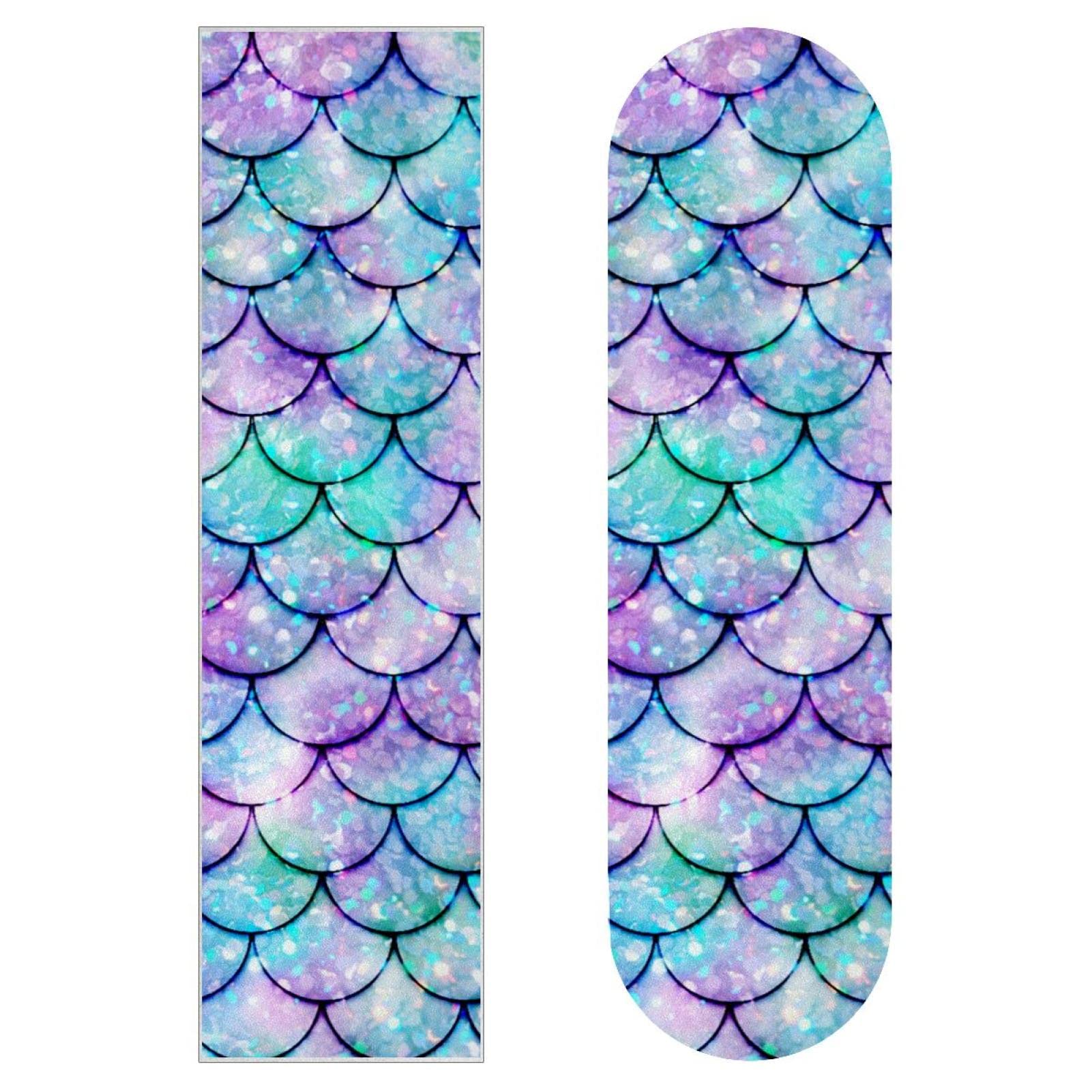 Bling Wave Lot de 2 feuilles de papier abrasif pour planche de skateboard et longboard