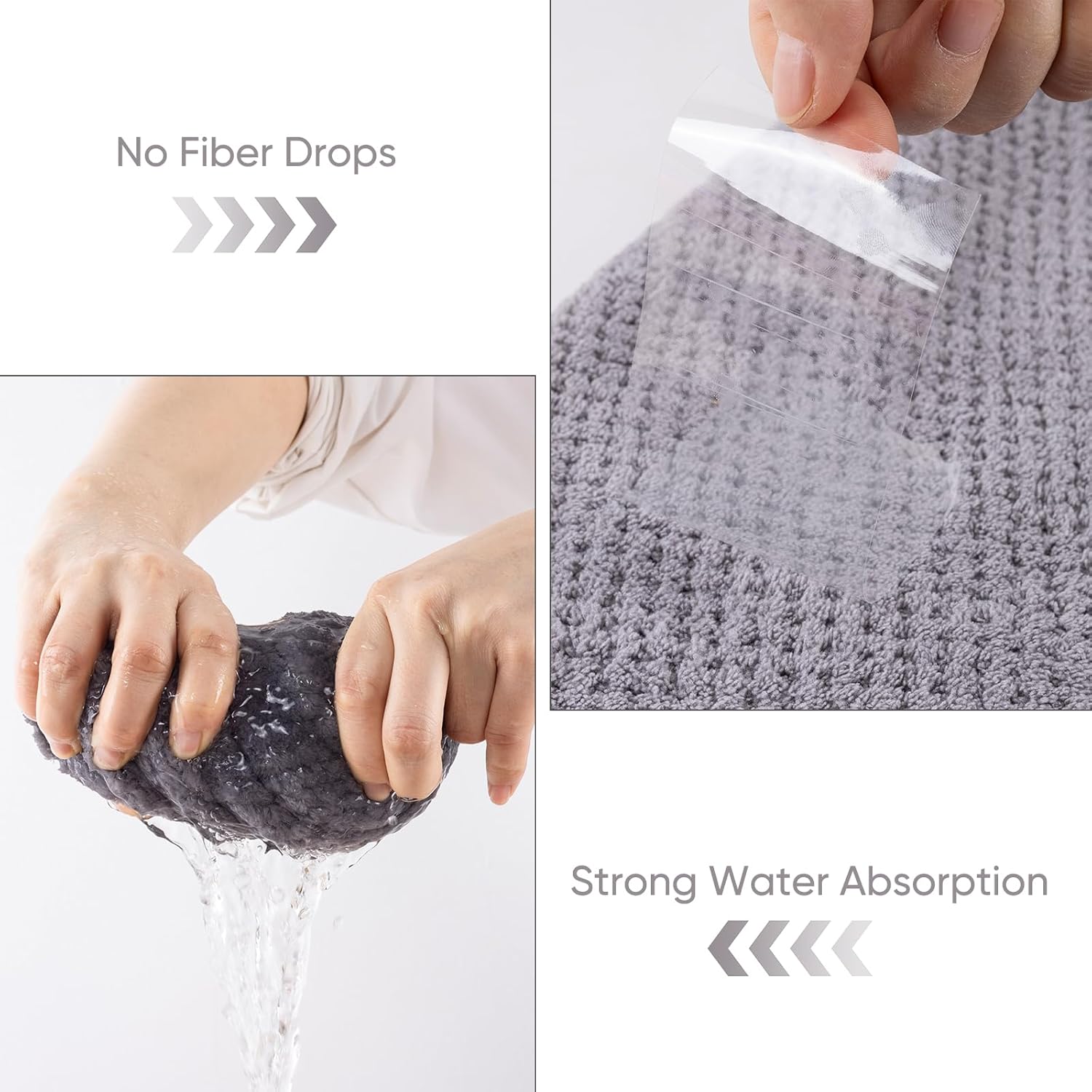 6 Pcs Spa Robe Bath wrap Towels for Women Waffle Spa Wraps with Pocket Adjustable Closure Lightweight Towel Wraps for Bath Shower (Gray, Medium) - Image 5