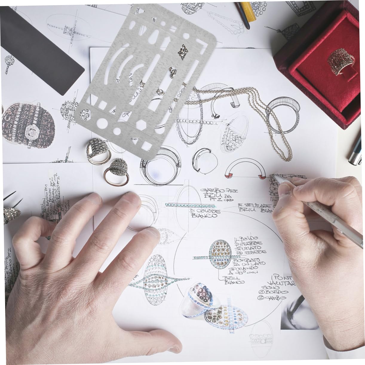 OFFSCH Engineer Equipment Erasing Shield for Craft DIY Erasing Shield for Drawing