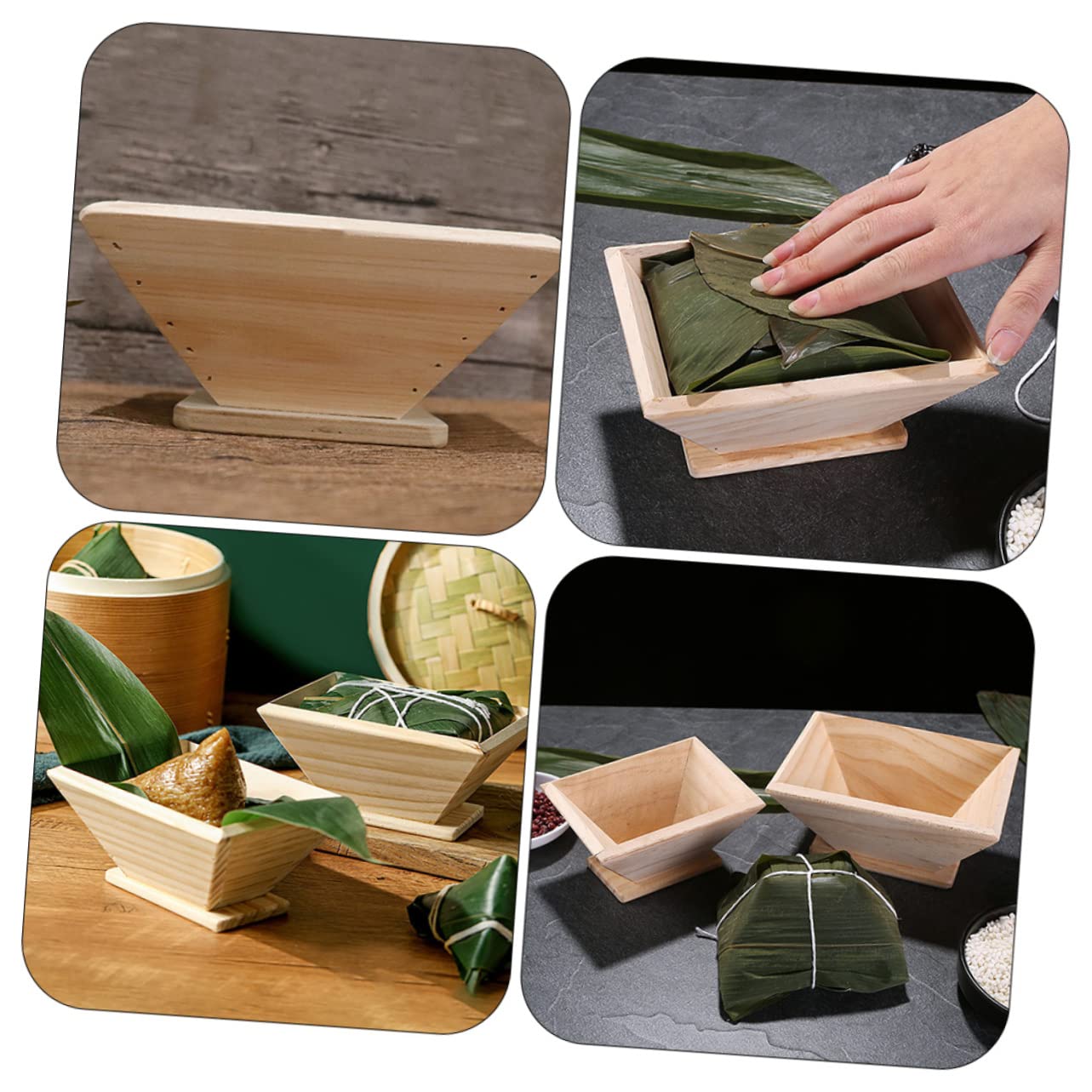 Amazon.com: EXCEART Wooden Zongzi Mold Food Molds Chocolate Tools