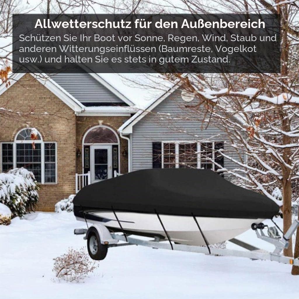 Bootspersenning Bootsabdeckung,210/420D Oxford Gewebe Wasserdicht Staub Schutz Persenning Bootsplane,für Yacht Schnellboot Runabout Fisch-Ski