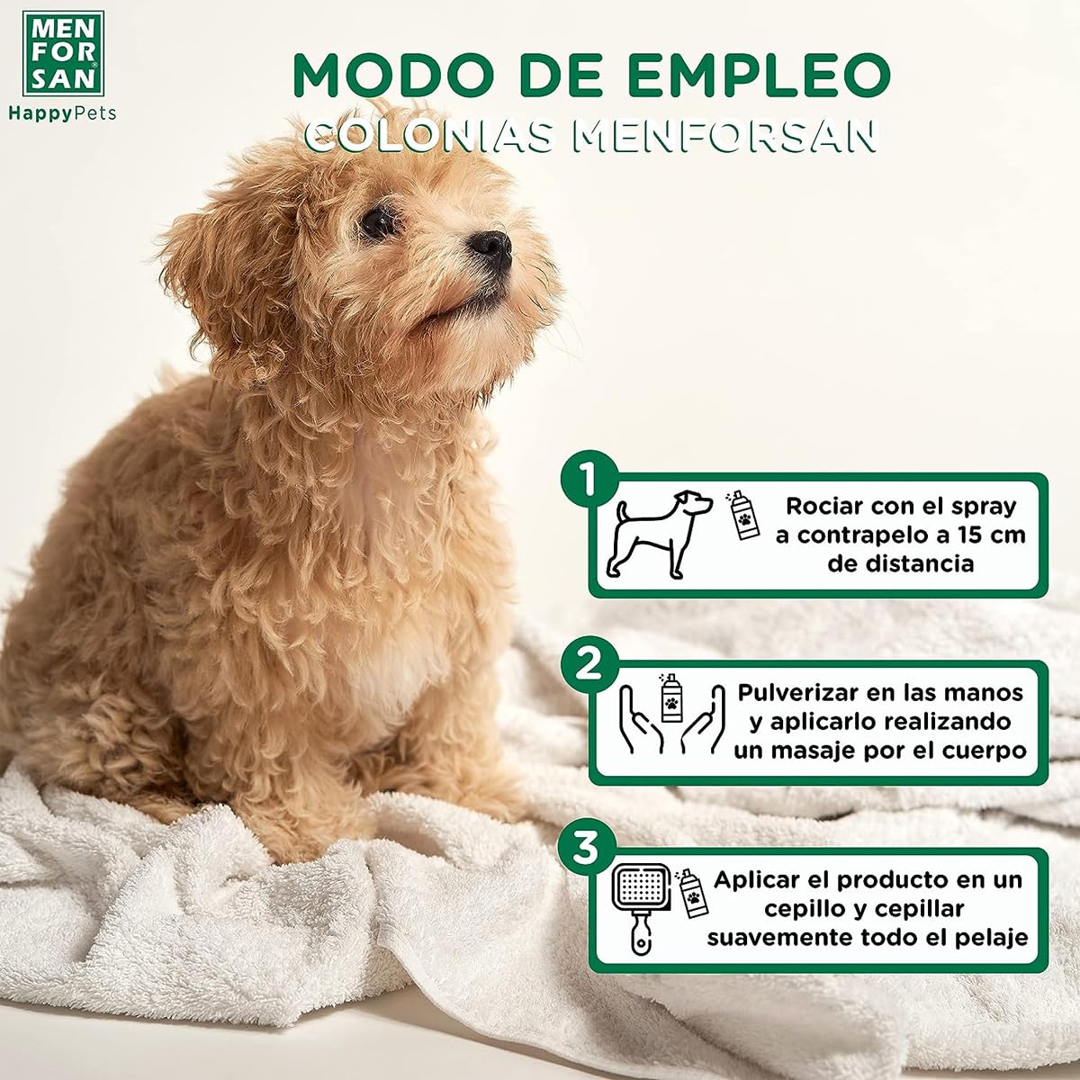 Agua de Colonia para Perros Fresh MENFORSAN - 125 ml – Colonia perro - Sin Irritantes - Cuidado de la Piel