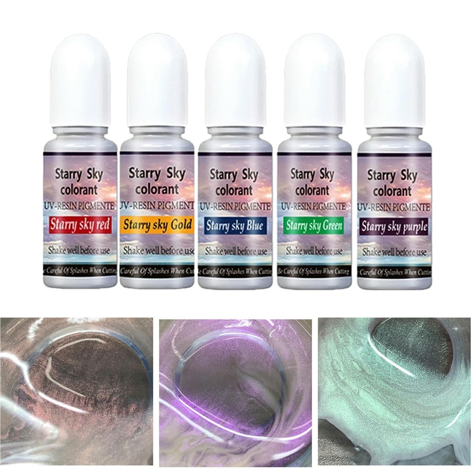 5Pcs Epoxy Resin Pigment Resin Pigment Dye Colorant Liquid Dye Concentrate for Jewelry Making