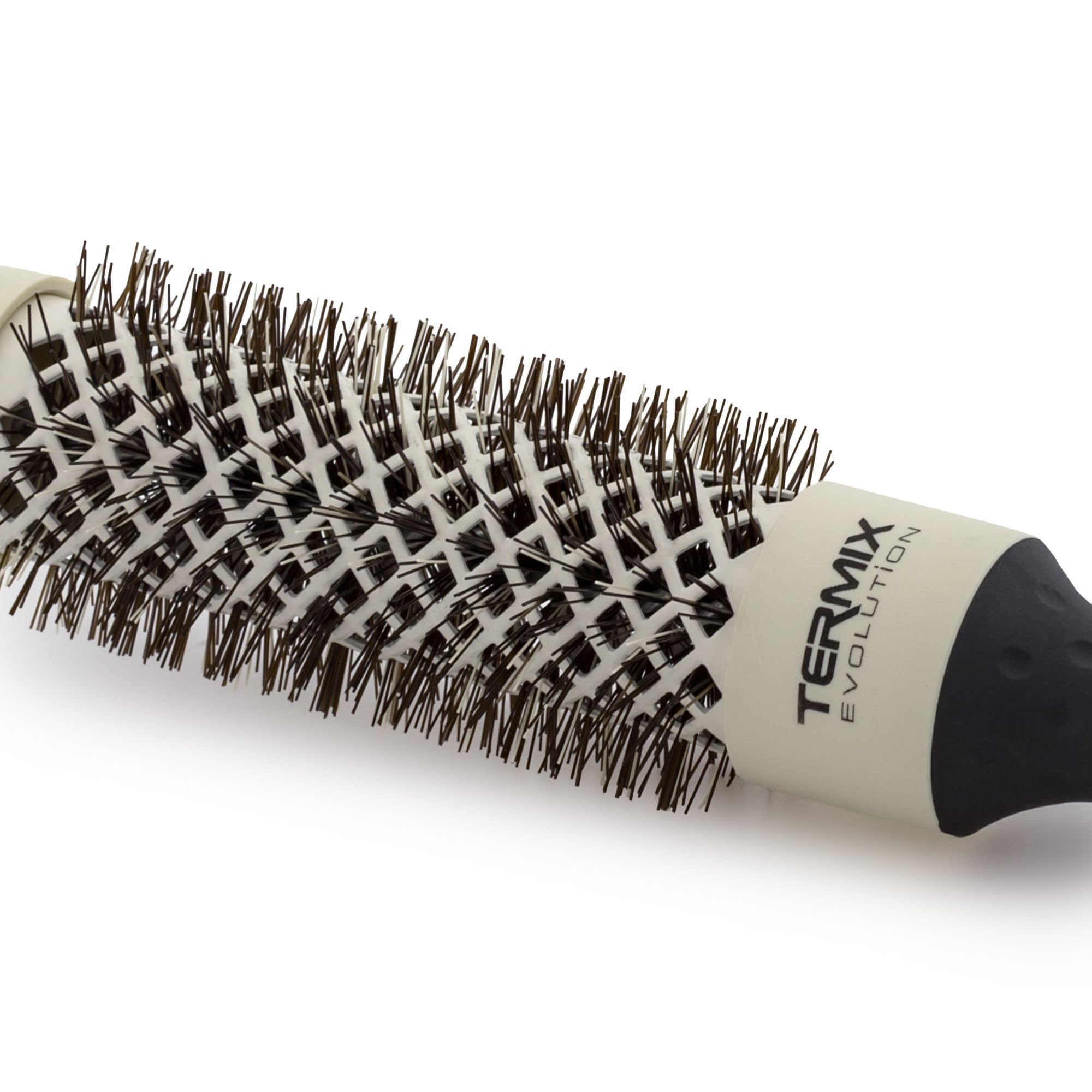 Termix Opakowanie z miękkimi okrągłymi szczotkami Evolution – zjonizowane włókna, perforacja w kształcie rombu do szybkiego suszenia, ergonomiczny i antypoślizgowy uchwyt, 5 rozmiarów do delikatnych i