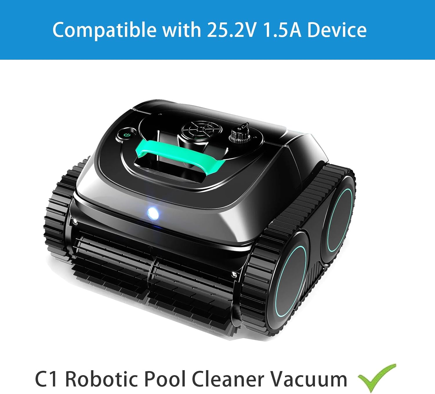 25.2V 1.5A Charger GC42-252150-1A AC Adapter for WYBOT C1 Cordless Robotic Pool Cleaner Vacuum