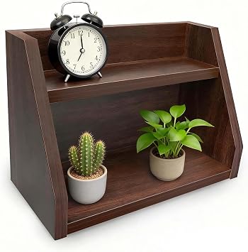 ONCHEER Desktop Organizer Storage Book Shelf, Desk Bookcase File Holder for Home Office Workplace Storage Rack for Small Gadget