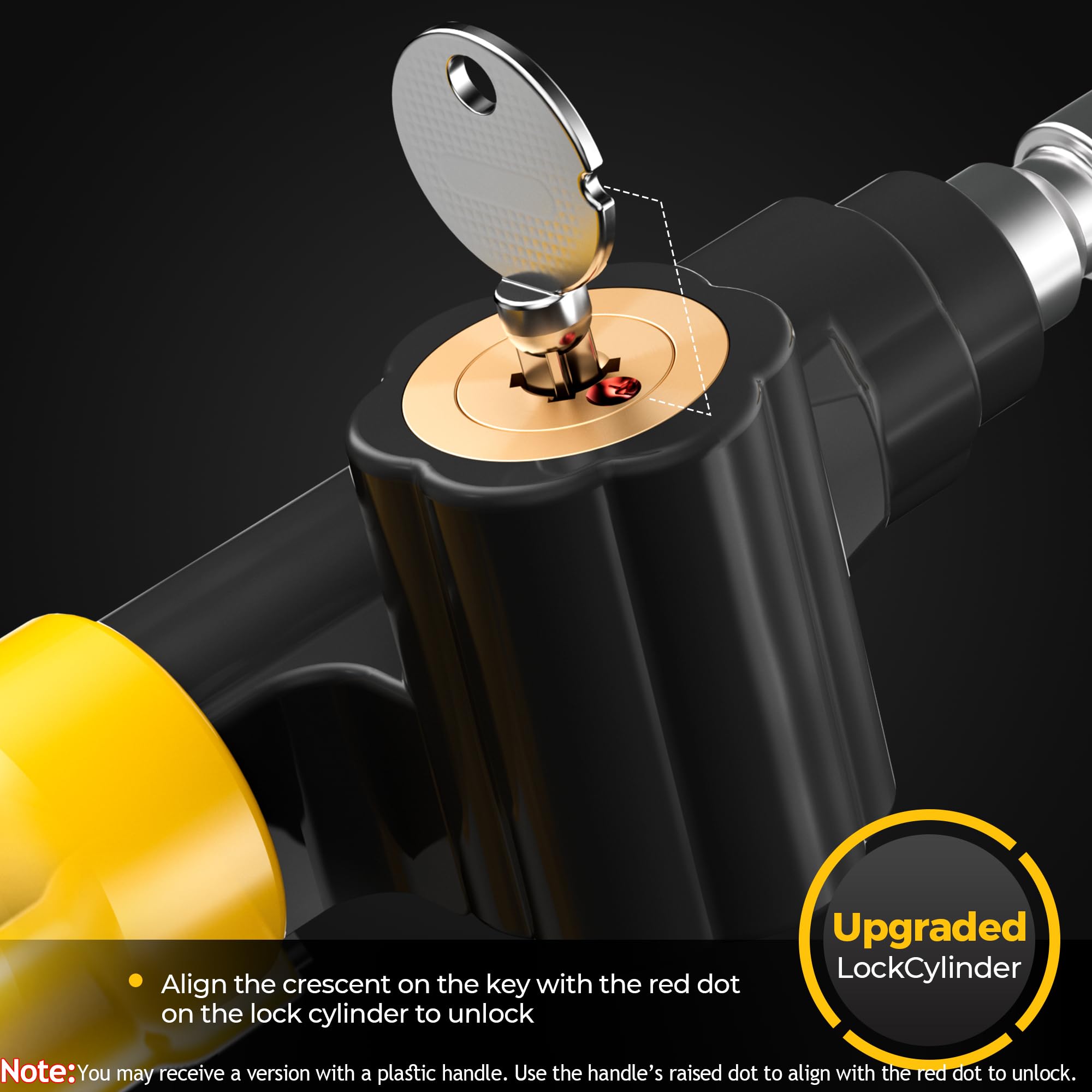 SURDOCA Upgraded Car Steering Wheel Lock Anti-Theft Device, Steering Wheel Locks for Car SUV Van, Easy Installation, Rubber Protection, Extendable Universal Security Device