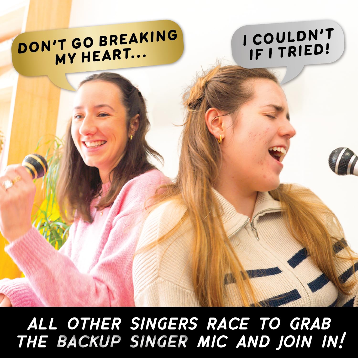 Lucky Egg - Duetti karaoke – Scatena la tua diva interiore con i nostri giochi di festa per adulti, divertente attività musicale per adulti e bambini, gioco di canto con 2 microfoni,