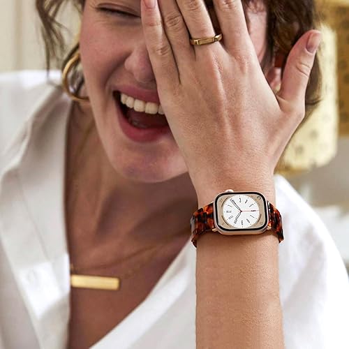 Miniatura 2 de Lerobo - Banda de resina compatible con Apple Watch Series 1110987 de 38mm 40mm 41mm 42mm 44mm 45mm 46mm 49mm, correa ligera de moda para iWatch