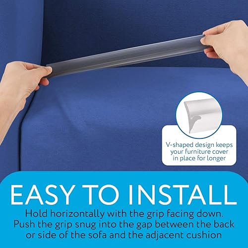 Miniatura 4 de Impresa Funda de sofá de 7 piezas, empuñaduras para sofá, sofá y silla, protectores para dueños de mascotas; incluye 3 piezas de 13 pulgadas y 4