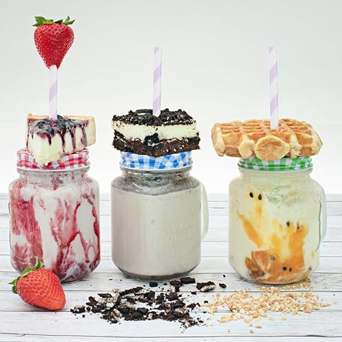 Vista 56 de ALINK 100 pajitas de papel a rayas blancas y negras, biodegradables desechables para Halloween, Navidad, cumpleaños, Año Nuevo, suministros de Rayas