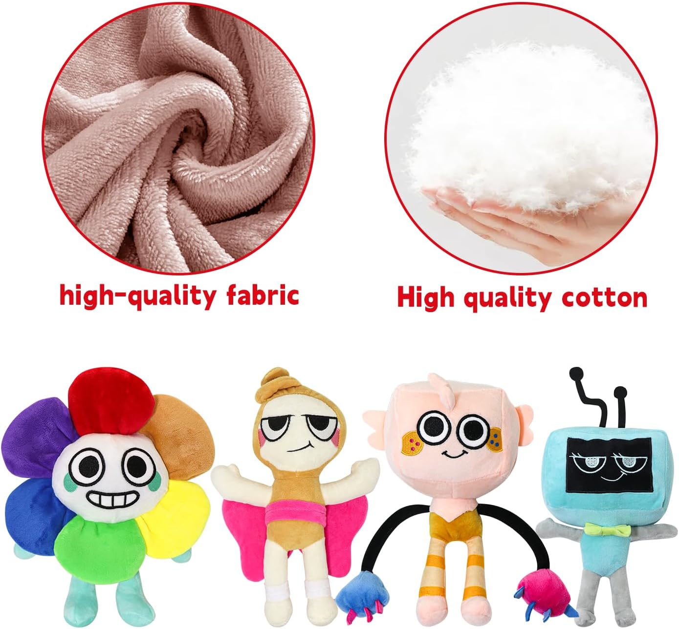 Dandy's World Plush, Cute Horror Game Dandy's World Plushie, Soft Stuffed Figure Doll for Home Decor, Halloween Christmas Birthday (Flower) - Image 4