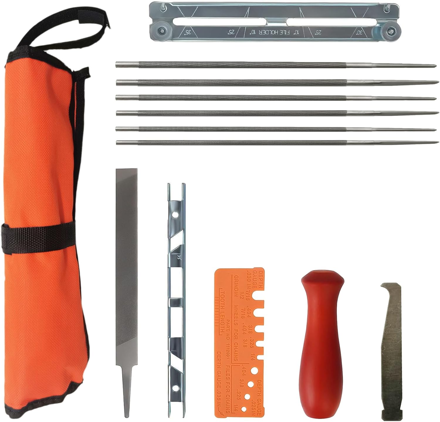 Chainsaw File 13 Pack, Chainsaw Sharpener File Kit Include